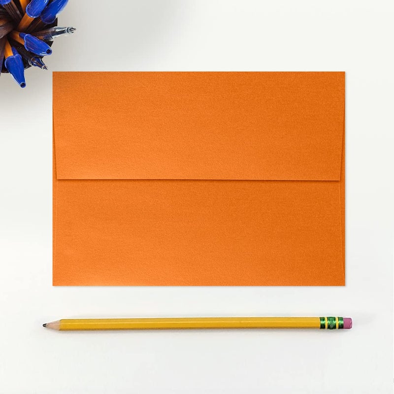LUXPaper A7 Invitation Envelopes | Peel & Press | 5 1/4" x 7 1/4" | Flame Metallic | 80lb. Text | 50 Qty - Image 4